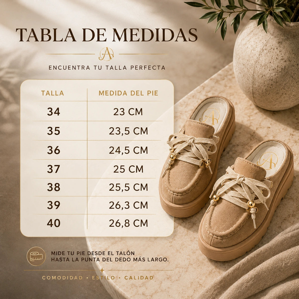 Encuentra tu talla ARELVA™
