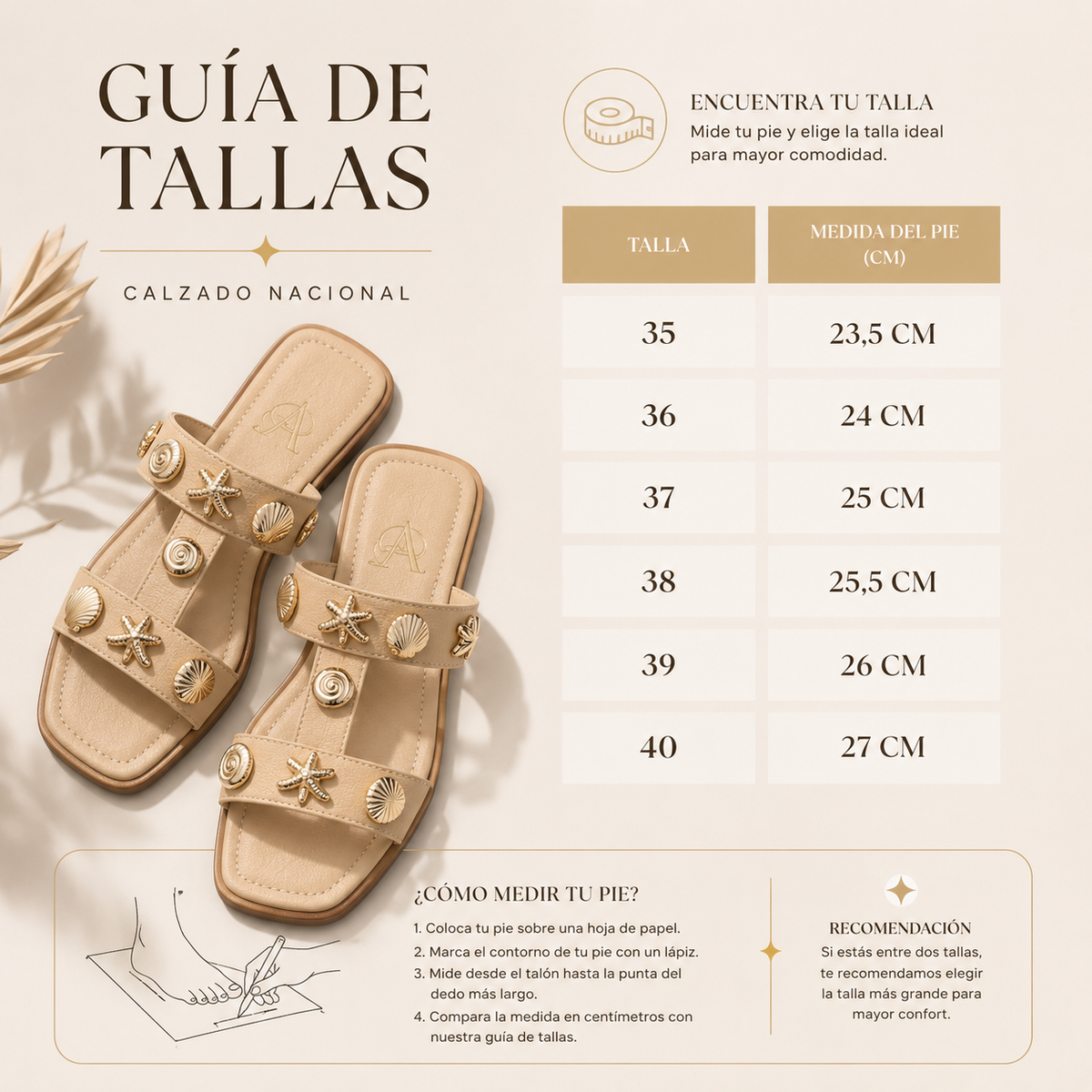 Guía de tallas