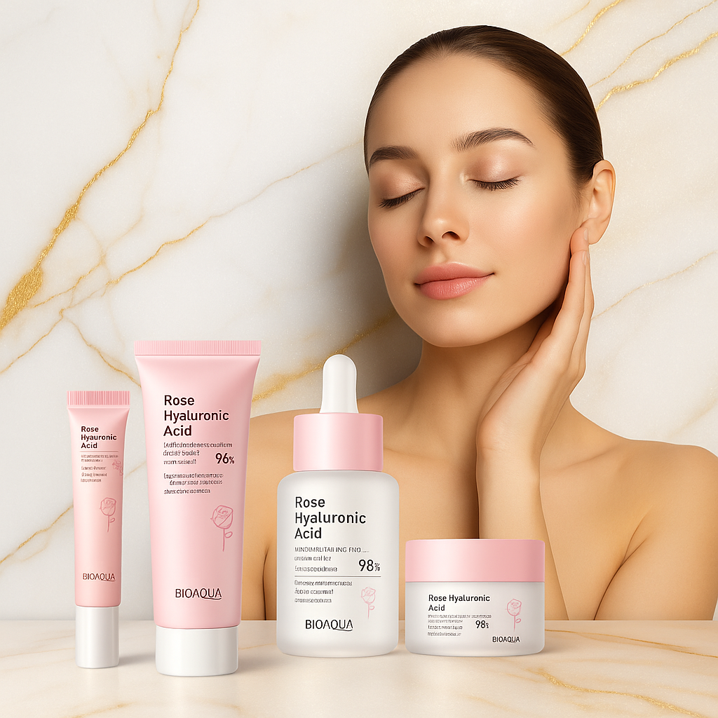 COMBO FACIAL BIOAQUA – PACK DE 4 PRODUCTOS HIDRATANTES