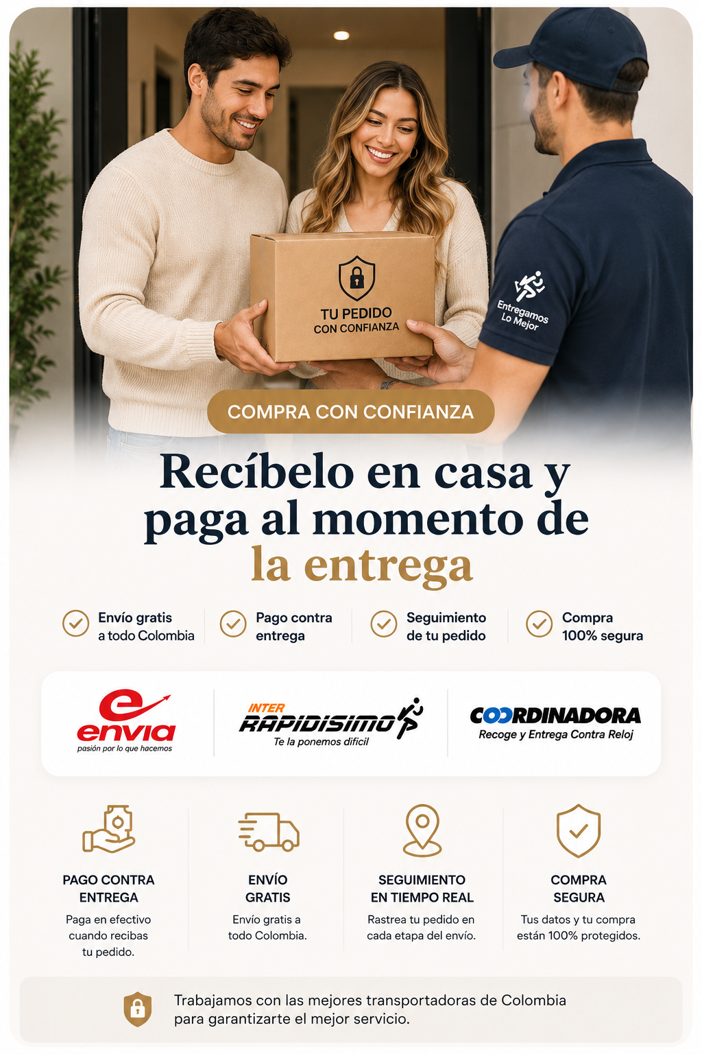 Recíbelo en casa y paga al momento de la entrega
