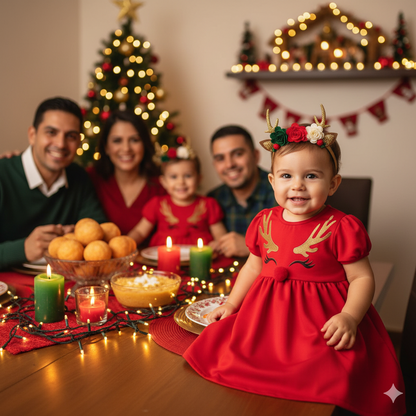 ✨ Nuevo Vestido Navideño Princesa Reno + Balaca Gratis