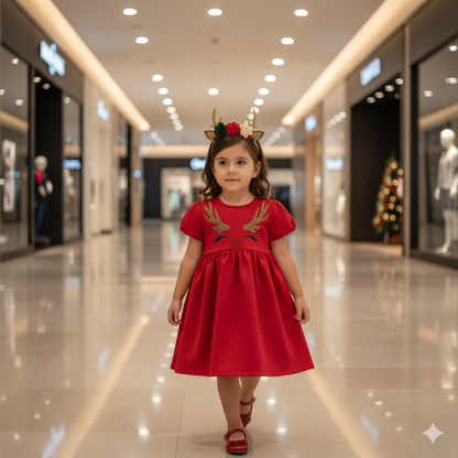 ✨ Nuevo Vestido Navideño Princesa Reno + Balaca Gratis