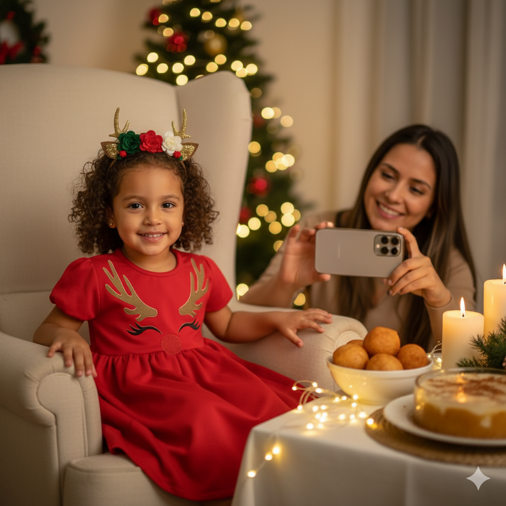 ✨ Nuevo Vestido Navideño Princesa Reno + Balaca Gratis