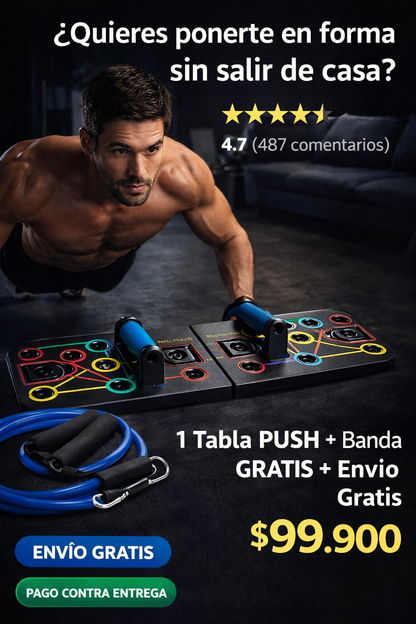 Tabla PUSH Pro – Gimnasio Inteligente en Casa