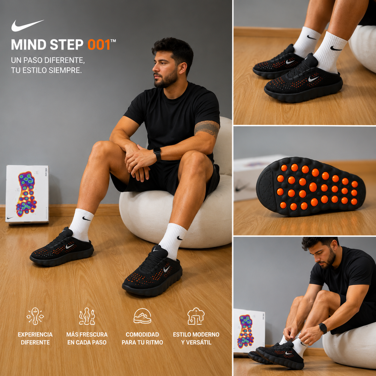 MIND STEP 001™ | Sandalia Sensorial Urbana.