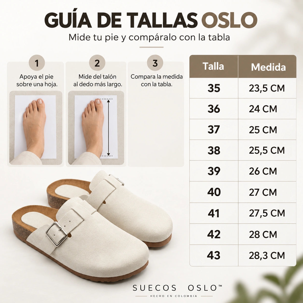 Encuentra tu talla Oslo